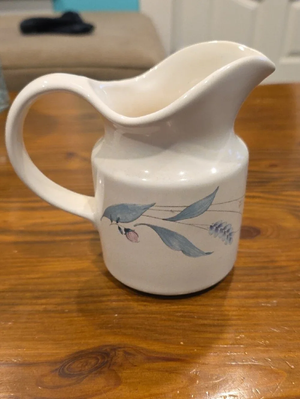 Pfaltzgraff White Stoneware Creamer with Embossed Mark